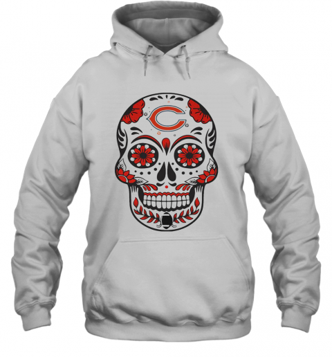 Chicago Bears Football Sugar Skull T-Shirt Unisex Hoodie