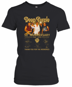 Deep Purple 52Nd Anniversary 1968 2020 Signatures Thank You For The Memories T-Shirt Classic Women's T-shirt