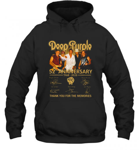 Deep Purple 52Nd Anniversary 1968 2020 Signatures Thank You For The Memories T-Shirt Unisex Hoodie