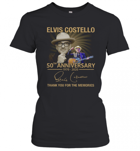 Elvis Costello 50Th Anniversary 1970 2020 Thank You For Memories T-Shirt Classic Women's T-shirt