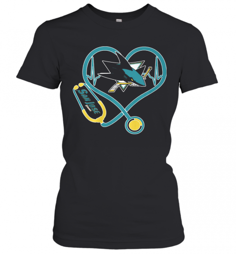Heart Nurse San Jose Sharks T-Shirt Classic Women's T-shirt