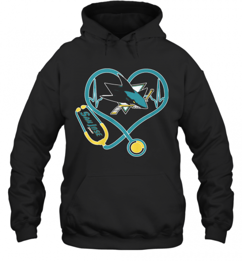 Heart Nurse San Jose Sharks T-Shirt Unisex Hoodie