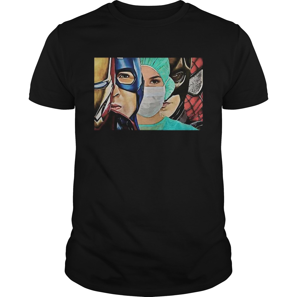 Iron Man Captain Batman Spiderman Nurse Superhero shirt