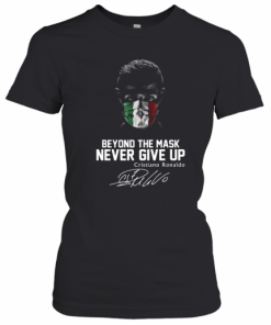 Italy Beyond The Mask Never Give Up Cristiano Ronaldo Signature T-Shirt Classic Women's T-shirt