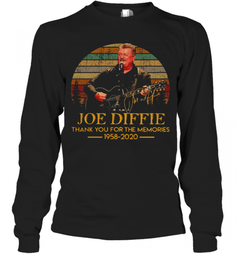 Joe Diffie Thank You For The Memories 1958 2020 Vintage T-Shirt Long Sleeved T-shirt 