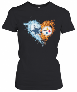 Love Dallas Cowboys Vs Pittsburgh Steelers Water Fire T-Shirt Classic Women's T-shirt