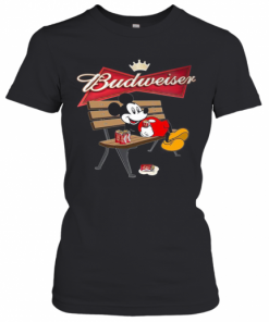 Mickey Mouse Drinking Budweiser Beer T-Shirt Classic Women's T-shirt