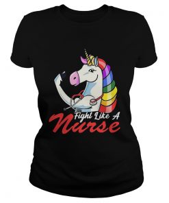 Nurse Unicorn Fight Like A  Classic Ladies
