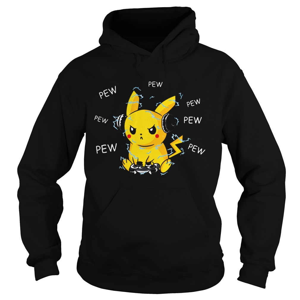 Pokemon Playing Game Pikachu Pew Hoodie