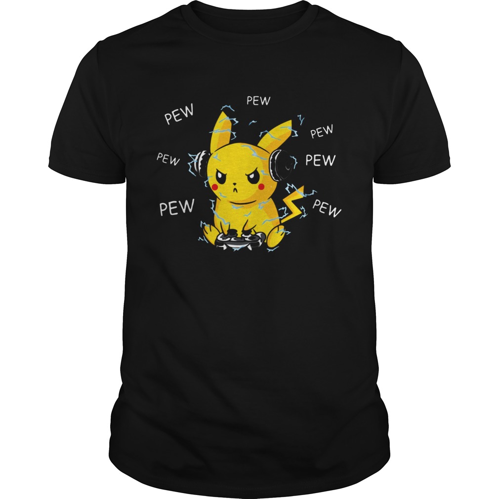 Pokemon Playing Game Pikachu Pew shirt