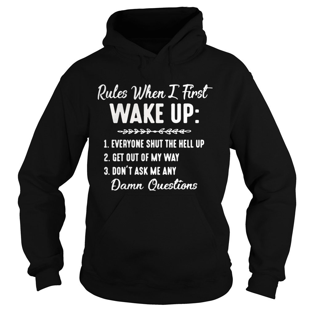 Rules When I First Wake Up Dont Ask Me Any Damn Questions Hoodie