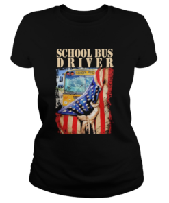 School Bus Driver American Flag  Classic Ladies