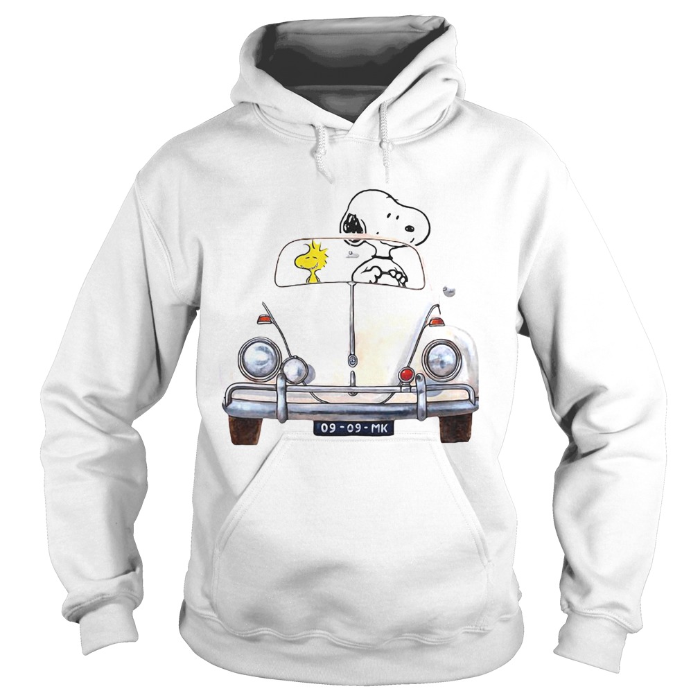 Snoopy And Woodstock Driving Volkswagen Beetle Hoodie