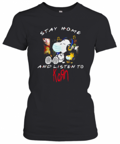 Snoopy And Woodstock Face Mask Stay Home And Listen To Korn Nu Metal Band T-Shirt Classic Women's T-shirt