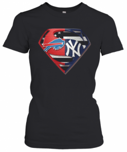 Superman Buffalo Bills And New York Yankees T-Shirt Classic Women's T-shirt