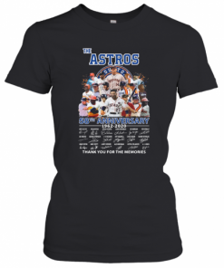 The Houston Astros 58Th Anniversary 1962 2020 Signatures Thank You For The Memories T-Shirt Classic Women's T-shirt