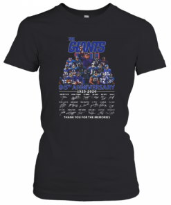 The New York Giants 95Th Anniversary 1925 2020 Signature Thank You For The Memories T-Shirt Classic Women's T-shirt