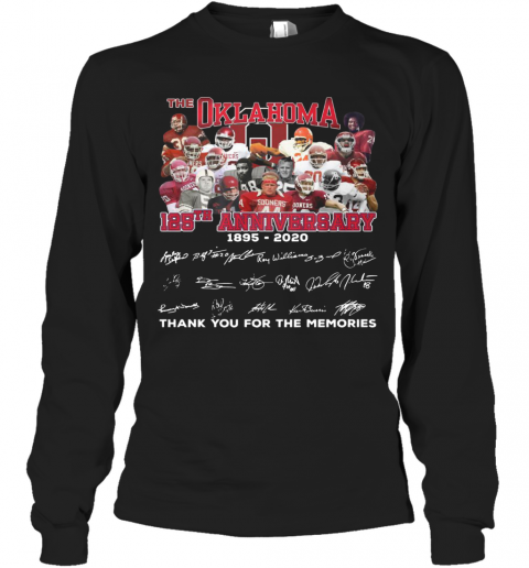 The Oklahoma 125Th Anniversary 1895 2020 Signature T-Shirt Long Sleeved T-shirt 