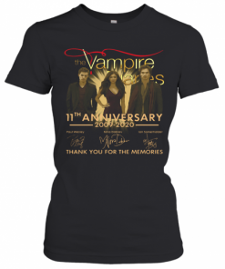 The Vampire Diaries 11Th Anniversary 2009 2020 Signatures Thank You For The Memories T-Shirt Classic Women's T-shirt