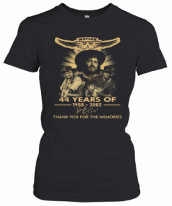 Waylon Jennings 44 Years Of 1958 2020 Signature Thank You For The Memories T-Shirt Classic Women's T-shirt
