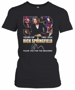 53 Years Of 1962 2020 Rick Springfield Thank You For The Memories T-Shirt Classic Women's T-shirt