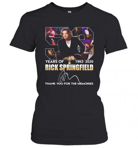 53 Years Of 1962 2020 Rick Springfield Thank You For The Memories T-Shirt Classic Women's T-shirt