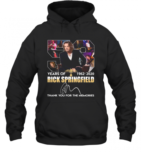 53 Years Of 1962 2020 Rick Springfield Thank You For The Memories T-Shirt Unisex Hoodie