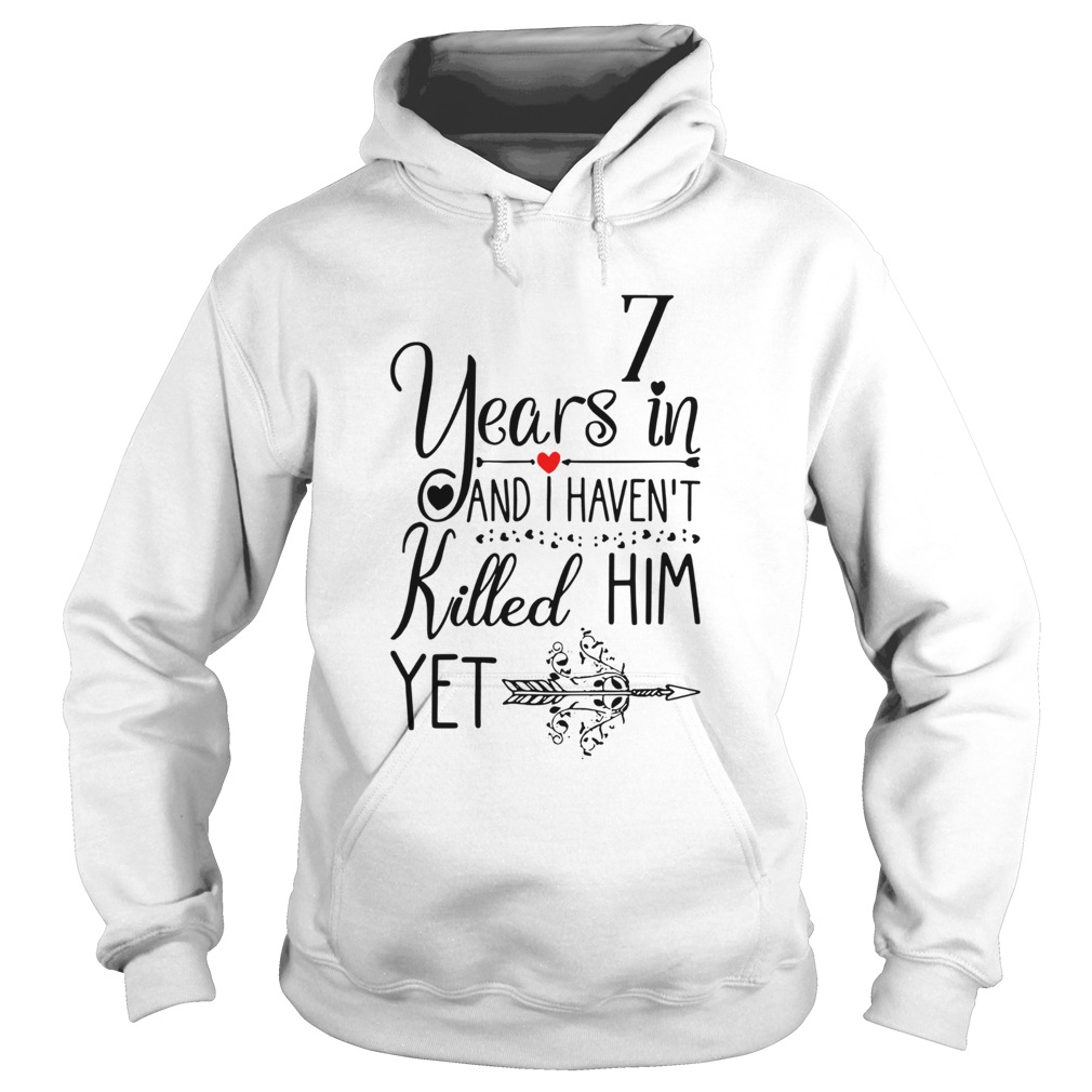 7th Wedding Anniversary For Her 7 Years Of Marriage Hoodie