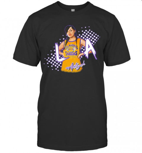 Aaliyah Los Angeles Lakers Basketball T-Shirt