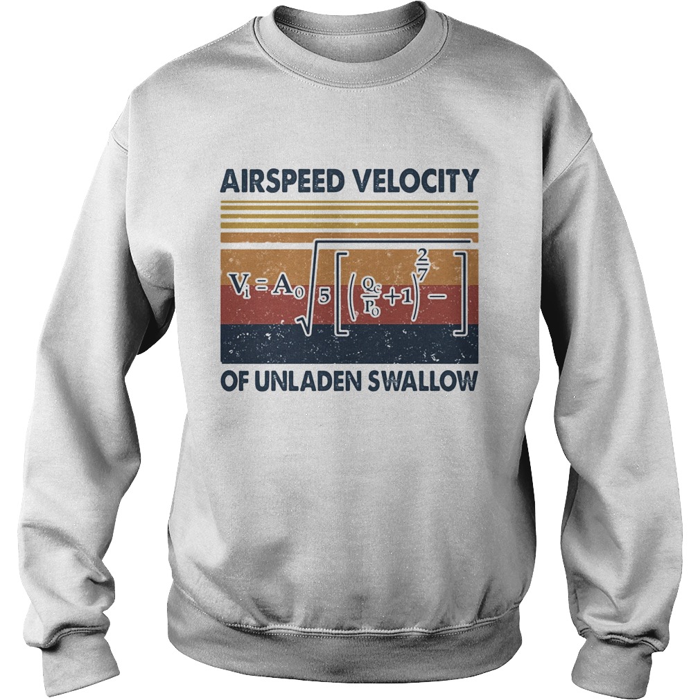 Airspeed velocity of unladen swallow vintage  Sweatshirt