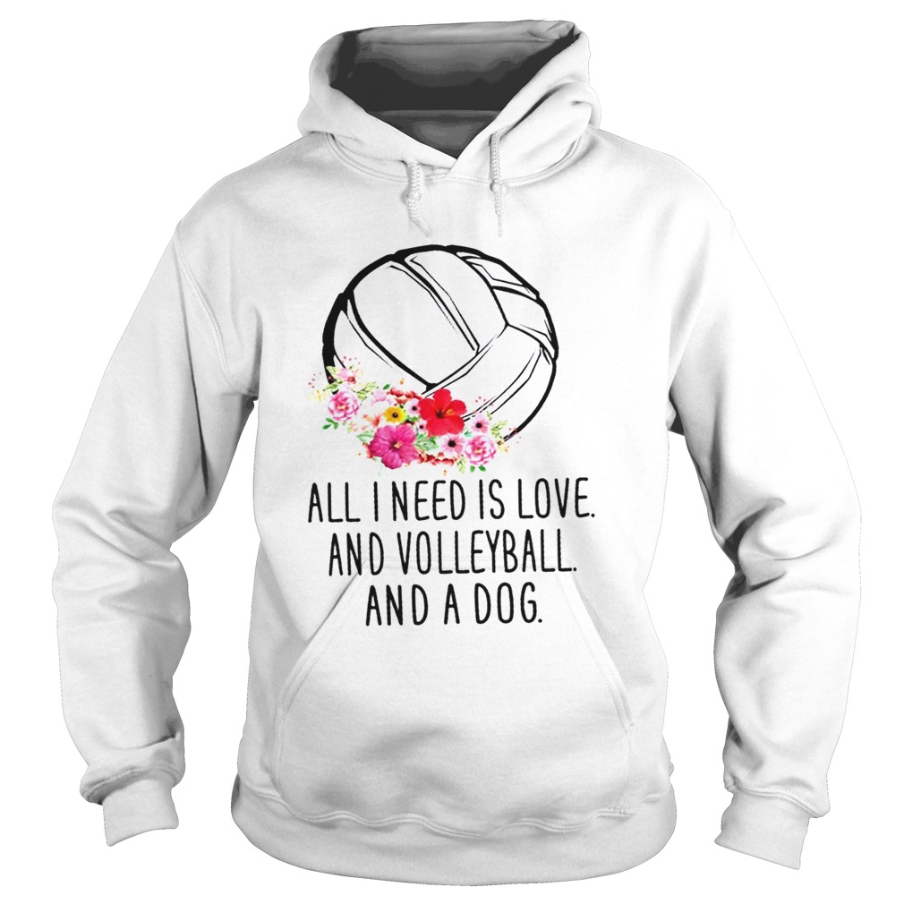All I Need Is love And Volleyball And A Dog  Hoodie