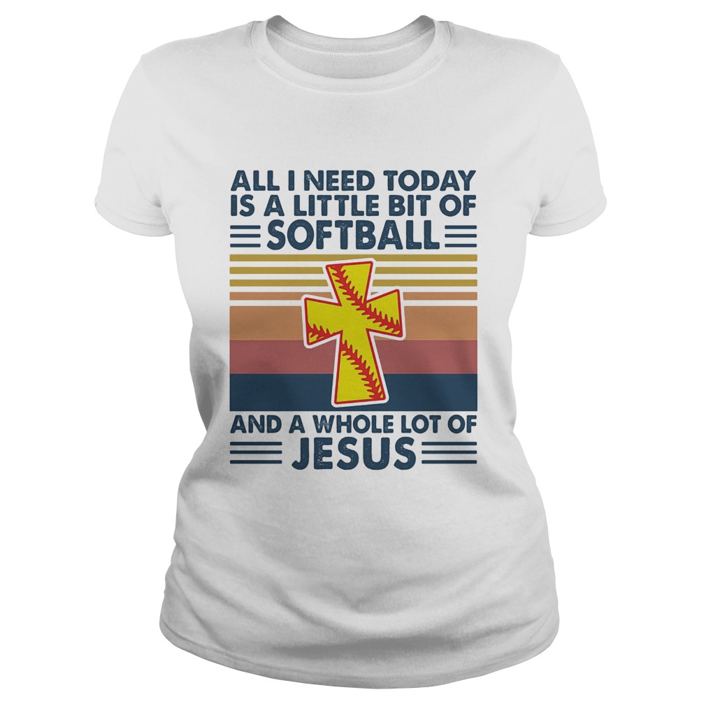 All I need today is a little bit of softball and a whole lot of Jesus vintage  Classic Ladies