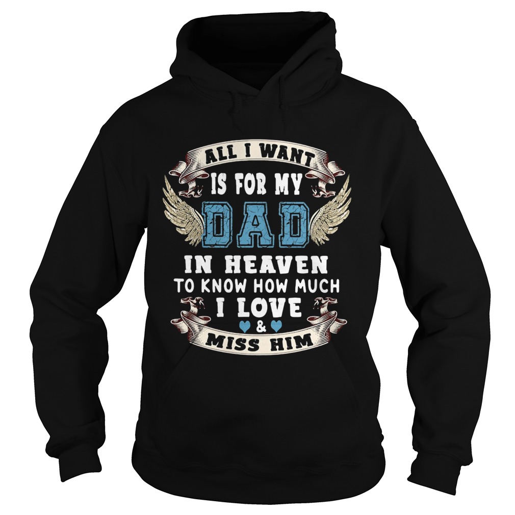 All I want is for my dad in heaven to know how much I love miss him  Hoodie