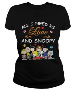 All i need is love and snoopy peanuts butterfly heart  Classic Ladies
