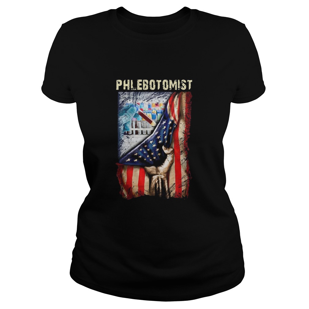 American Flag Proud Phlebotomist Corona Classic Ladies