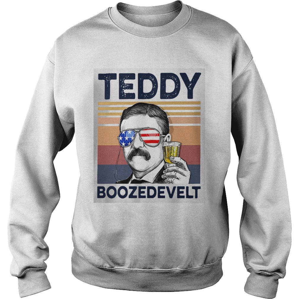 American Flag Teddy Boozedevelt Sweatshirt