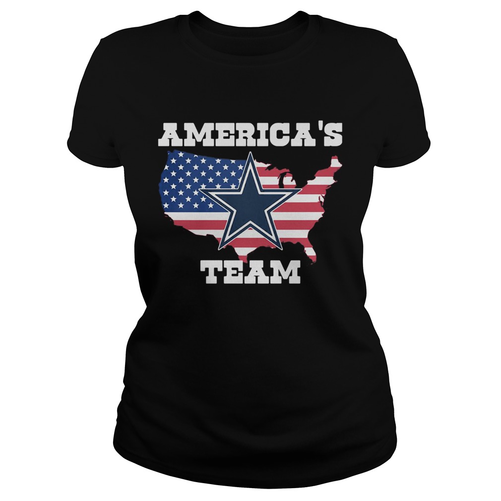 Americas team American flag veteran Independence Day Dallas Cowboys  Classic Ladies