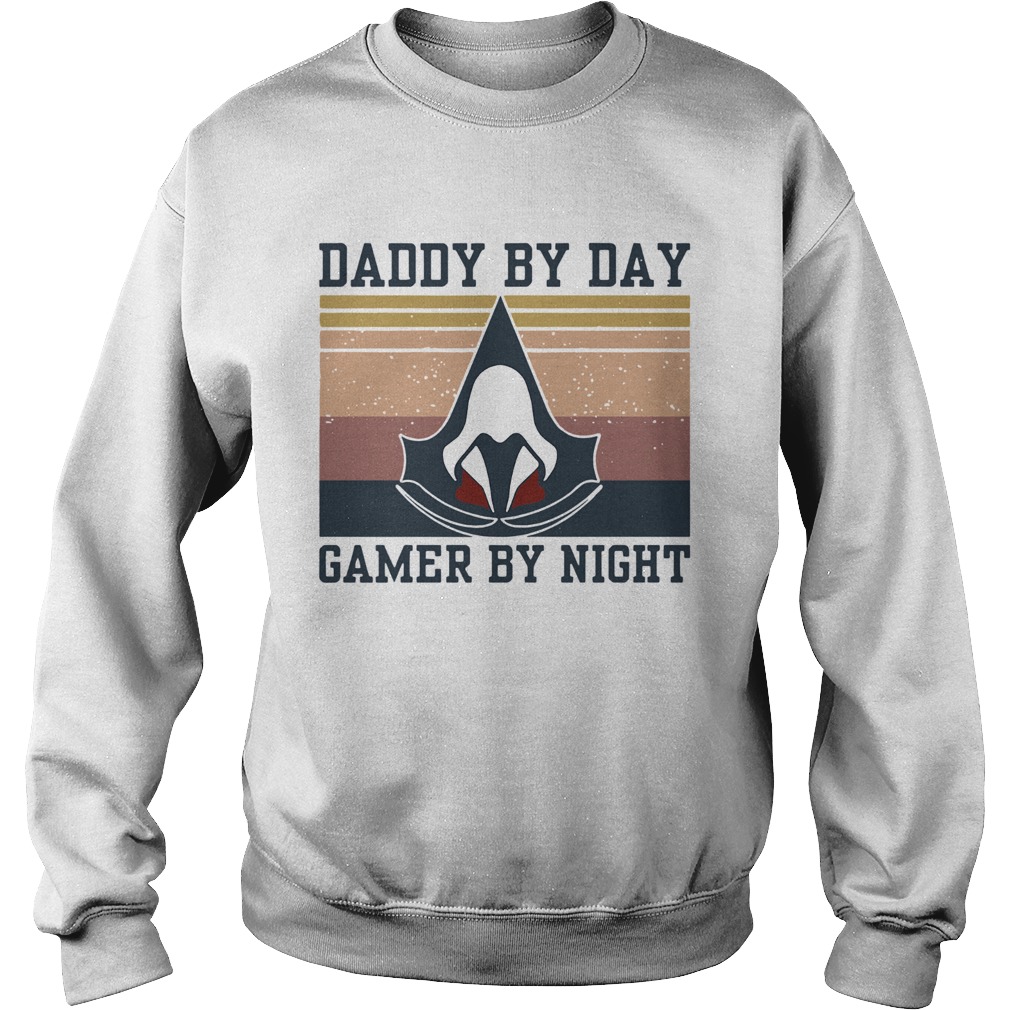 Assassins Creed Daddy By Day Gamer By Night Vintage Version  Sweatshirt