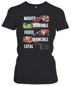 Avenger Adjectives Marvel Comics Mighty Incredible Fierce Invincible Loyal T-Shirt Classic Women's T-shirt