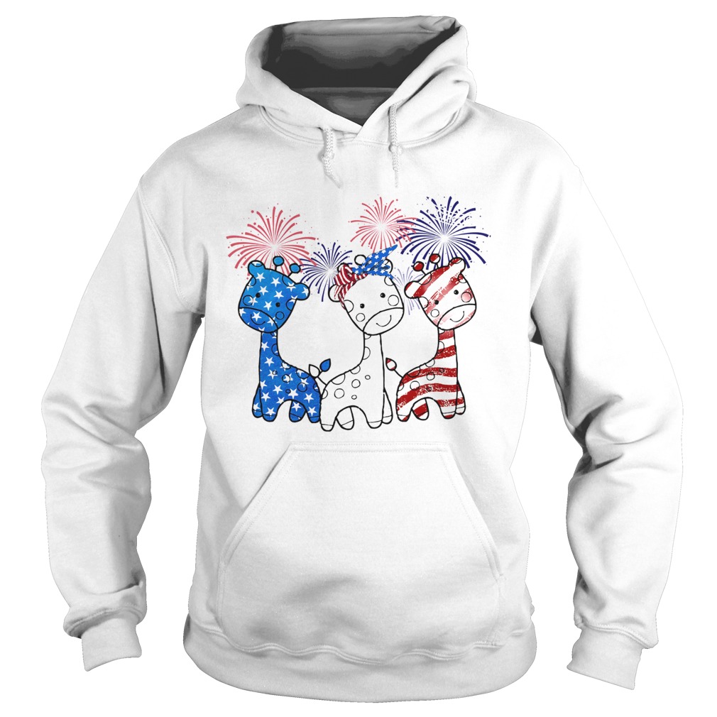 Baby Giraffes Happy American Independence Day  Hoodie