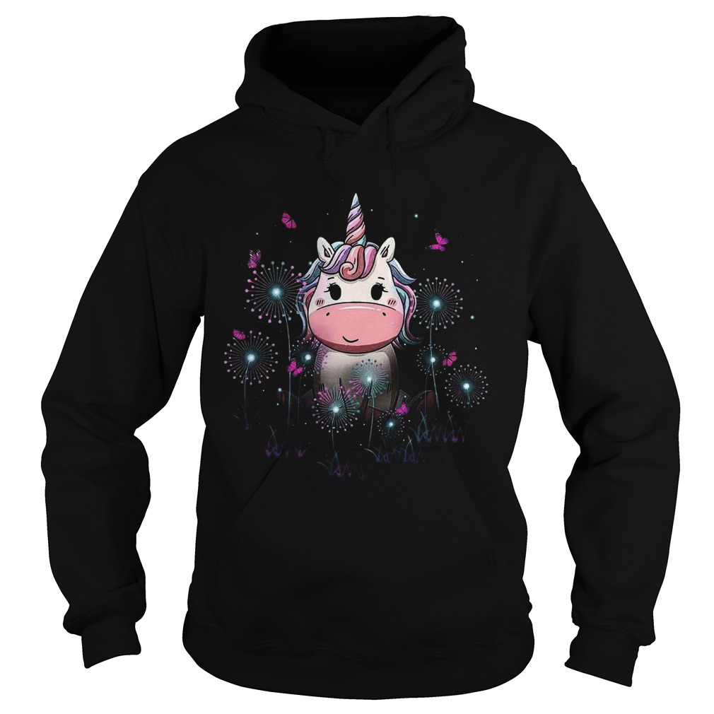 Baby Unicorn Dandelion Flowers  Hoodie