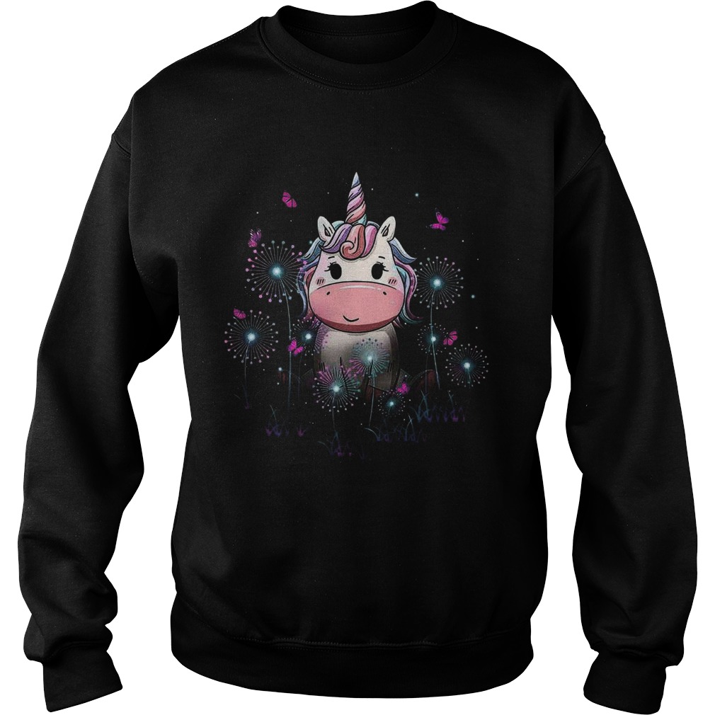 Baby Unicorn Dandelion Flowers  Sweatshirt