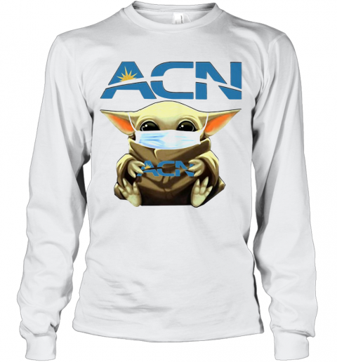 Baby Yoda Hug ACN Mask T-Shirt Long Sleeved T-shirt 