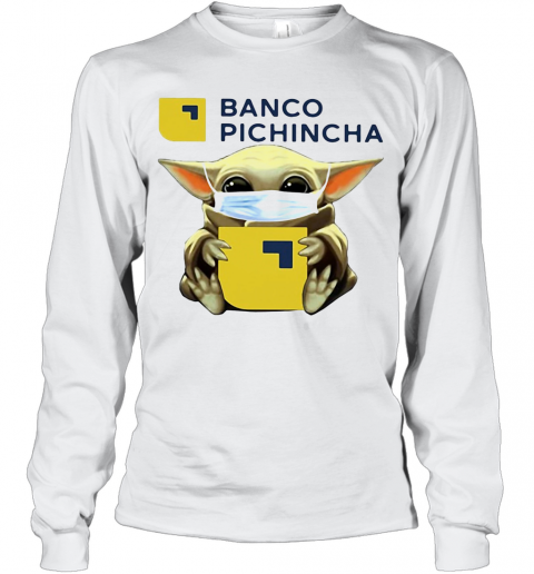 Baby Yoda Hug Banco Pichincha Mask T-Shirt Long Sleeved T-shirt 