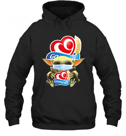 Baby Yoda Hug Gamesa Mask T-Shirt Unisex Hoodie