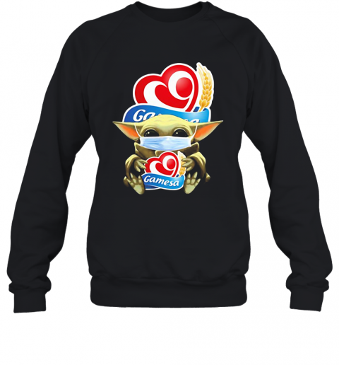 Baby Yoda Hug Gamesa Mask T-Shirt Unisex Sweatshirt
