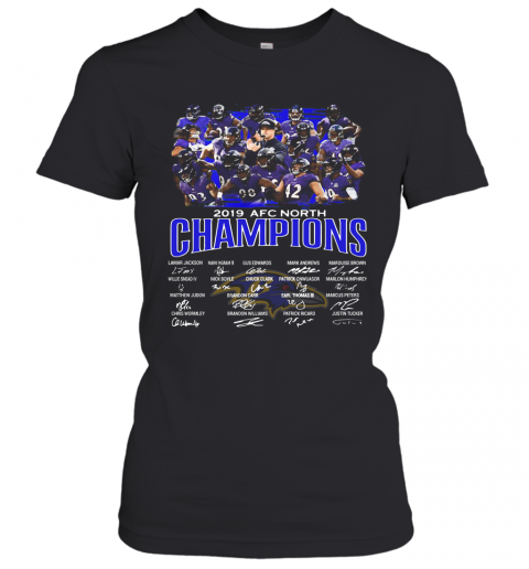 Baltimore Ravens 2019 AFC North Champions Signature T-Shirt Classic Women's T-shirt