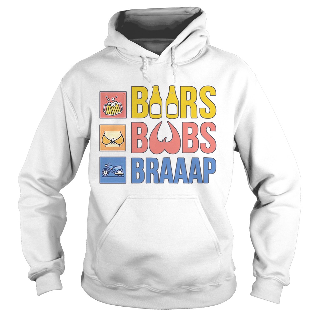 Beers Boobs Braaap vintage Hoodie
