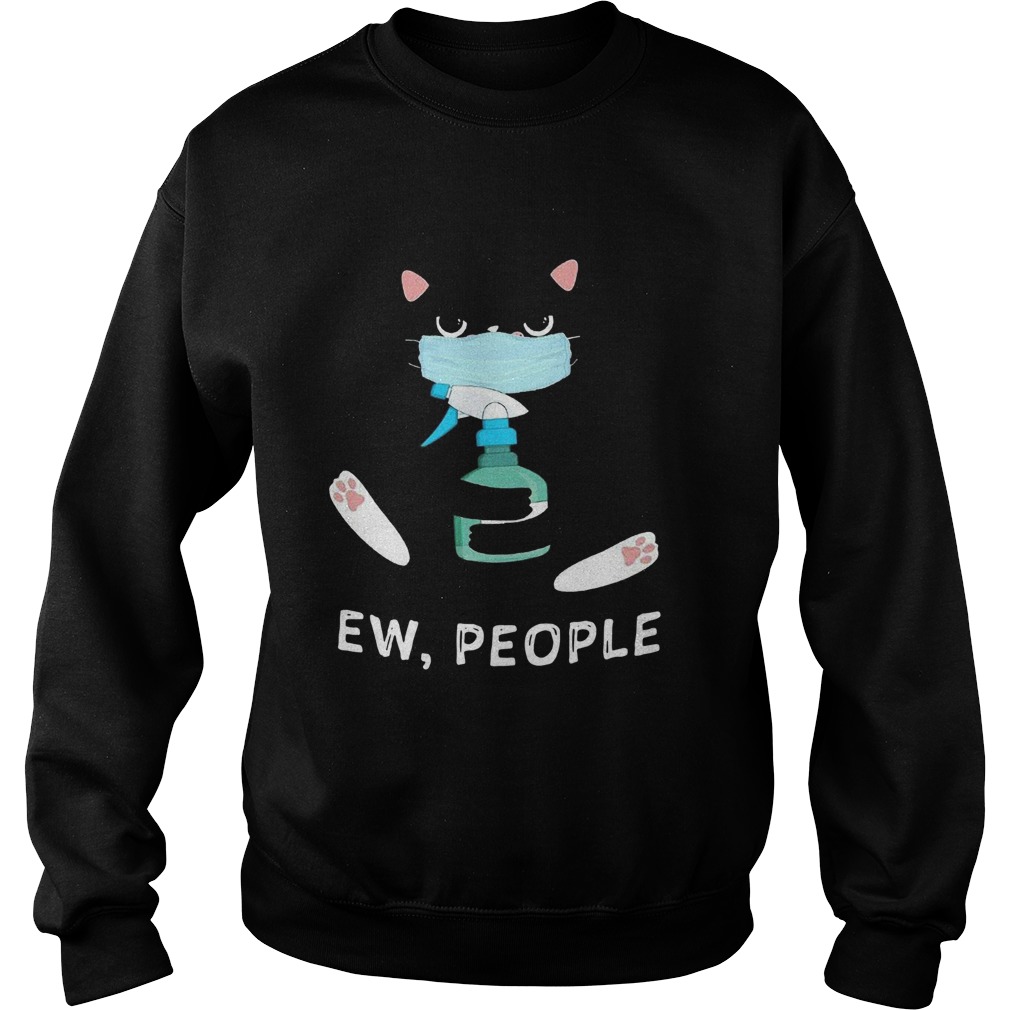 Black Cat Face Mask Ew People Sweatshirt