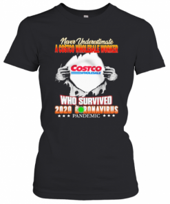Blood Inside Me Never Underestimate A Costco Wholesale Worker Who Survived 2020 Coronavirus Pandemic T-Shirt Classic Women's T-shirt